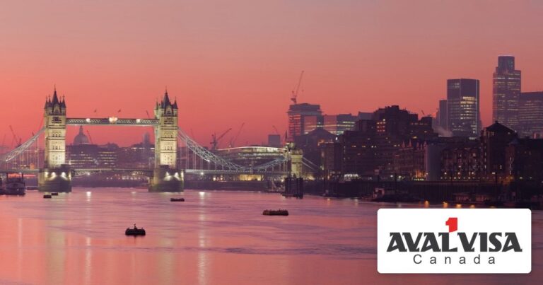 London and Tower Bridge at sunset